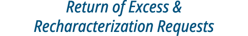 Return of Excess & Recharacterization Requests