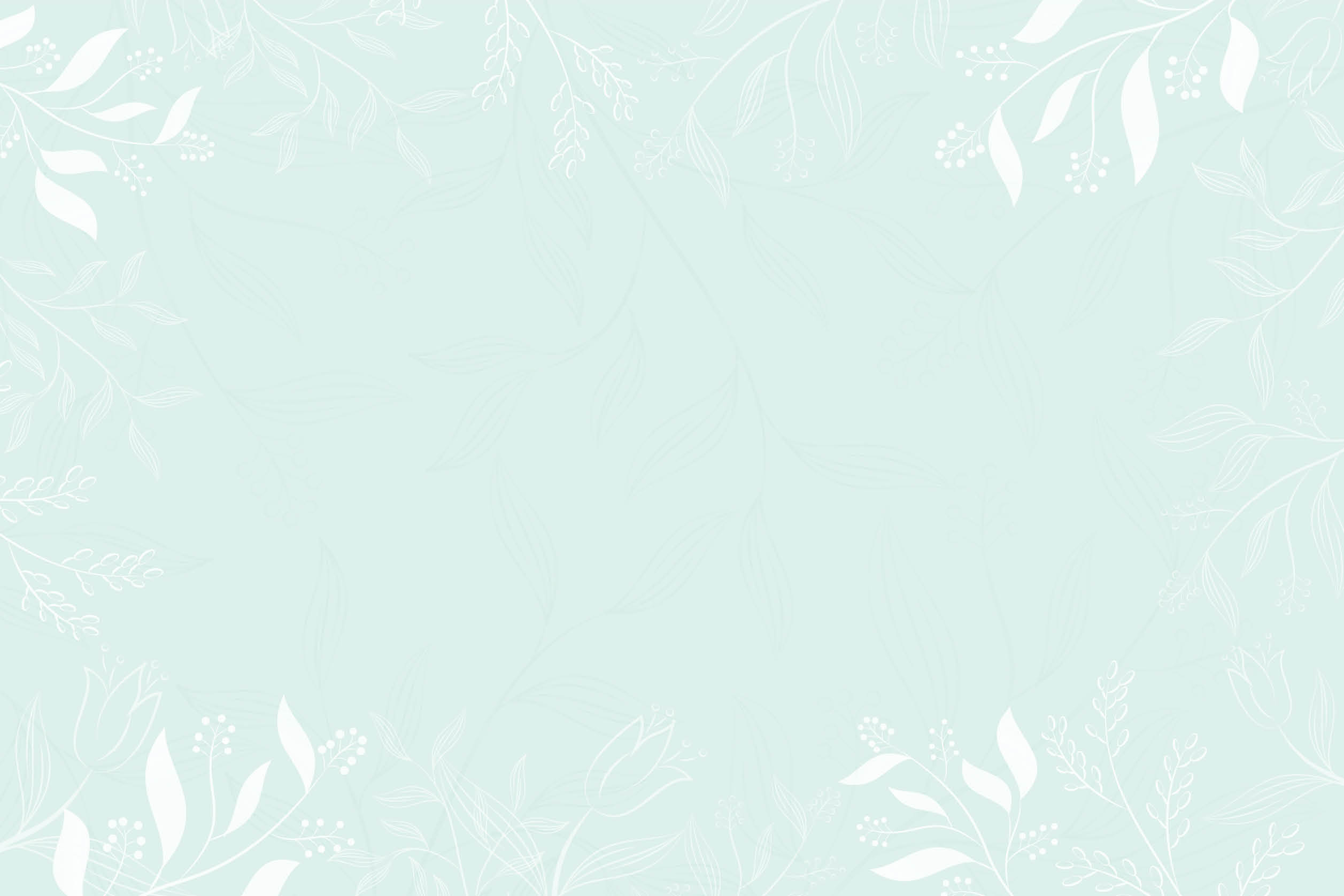 A white and green patterned wallpaper with leaves. Description generated by AI