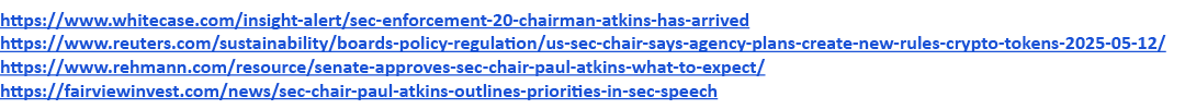 https://www.whitecase.com/insight alert/sec enforcement 20 chairman atkins has arrived https://www.reuters.com/sustai...